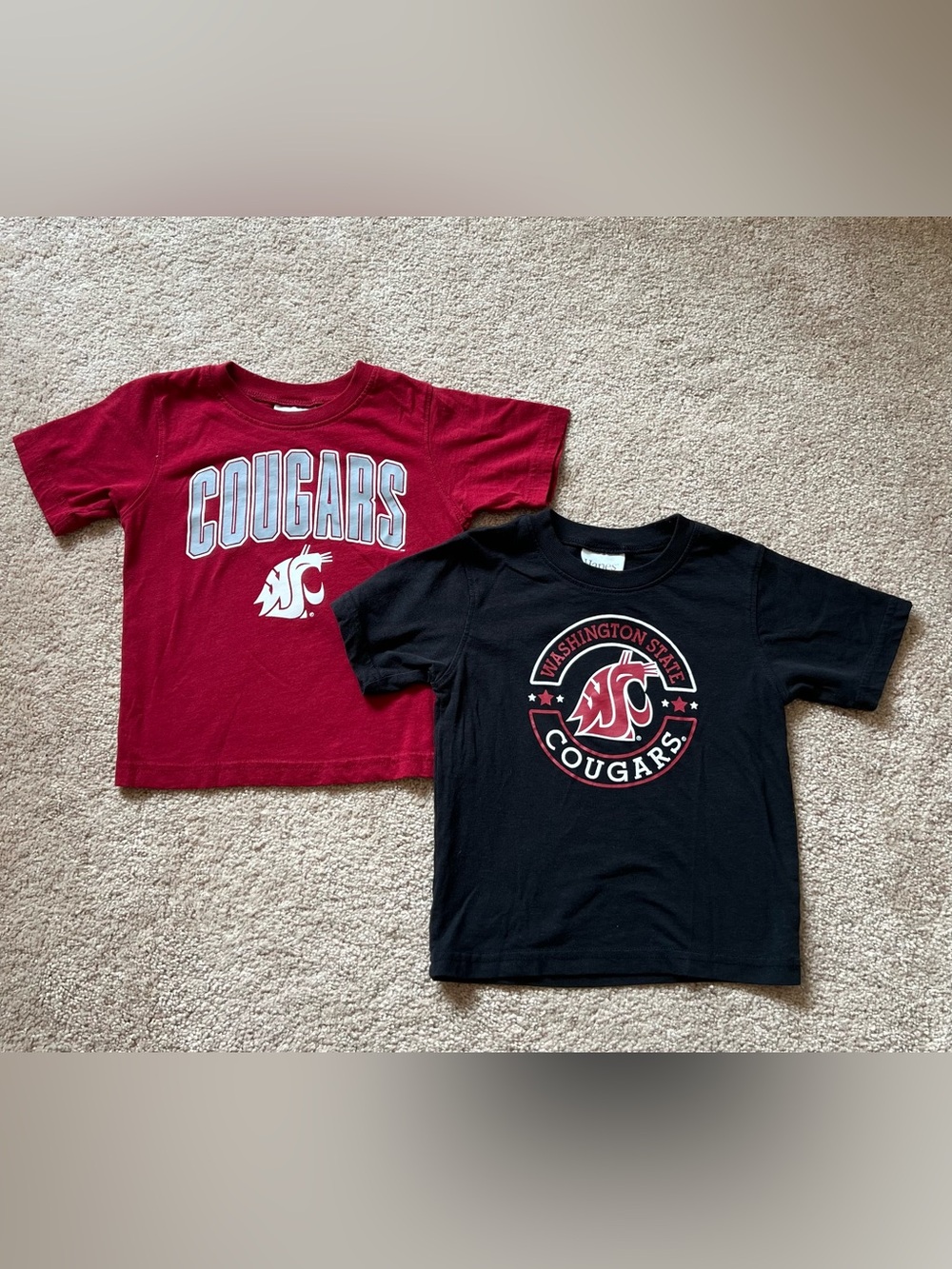 Washington State Cougars Kids T-Shirt - Crimson & Black